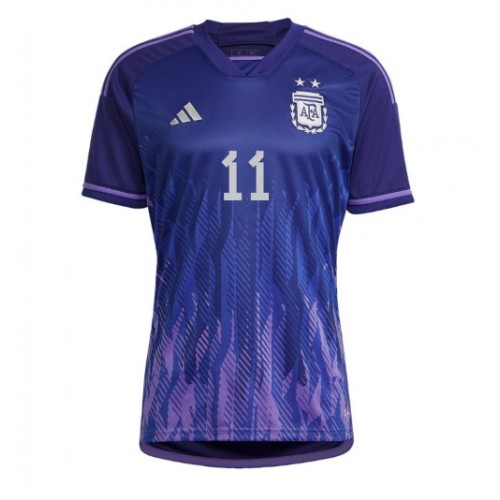 Argentina Angel Di Maria #11 Replica Away Stadium Shirt World Cup 2022 Short Sleeve